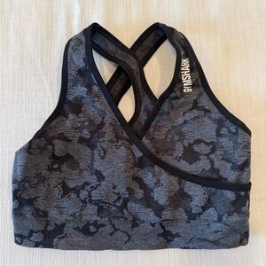 Gymshark Obsidian Adapt Camo Seamless Sports Bra